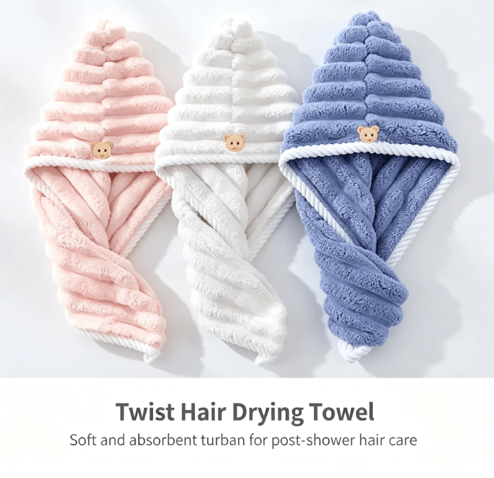 Large Thick Striped Cotton Towel product image