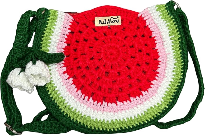 Handmade Boho Crochet Crossbody Bag for Women Daily Use Perfect Gifts For Girls Family Gathering Adjustable Straps product image